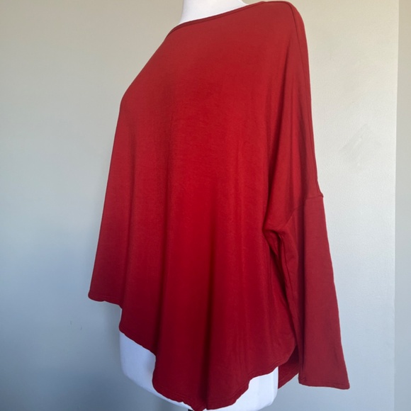 Helmut Lang Long Sleeve Top Asymmetrical Fleece Relaxed Caaual Sweatshirt Top - Picture 3 of 8